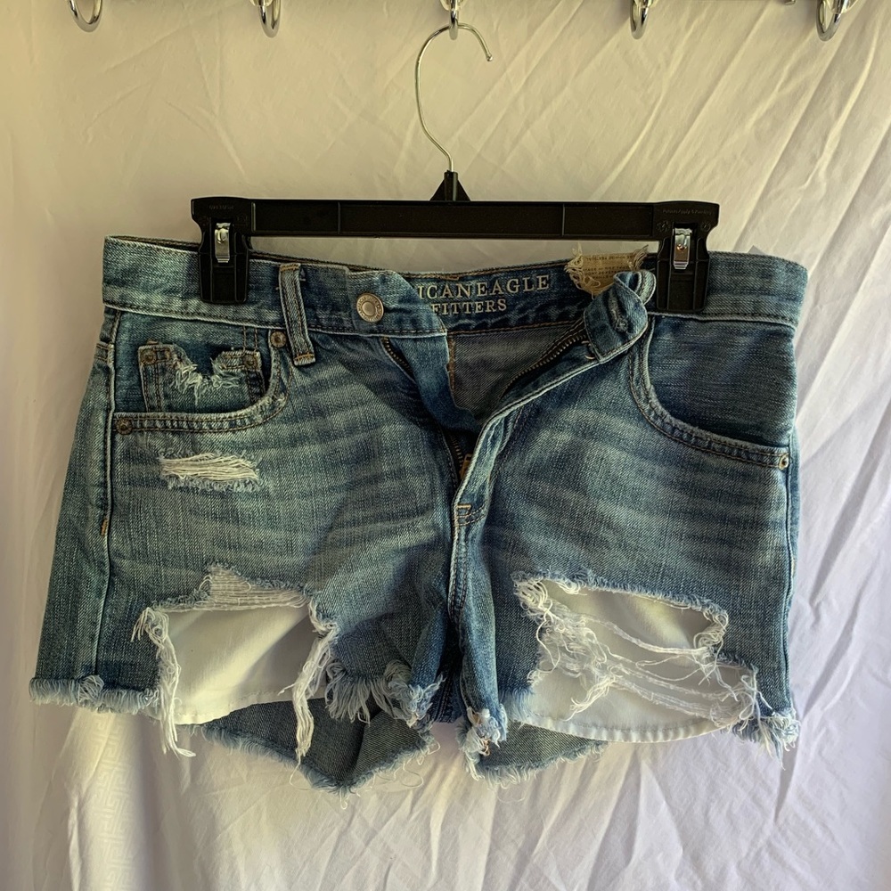 Denim American Eagle High Rise Festival Shorties